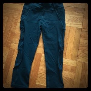 Athleta Girl Capris with Mesh Cutouts and Pockets